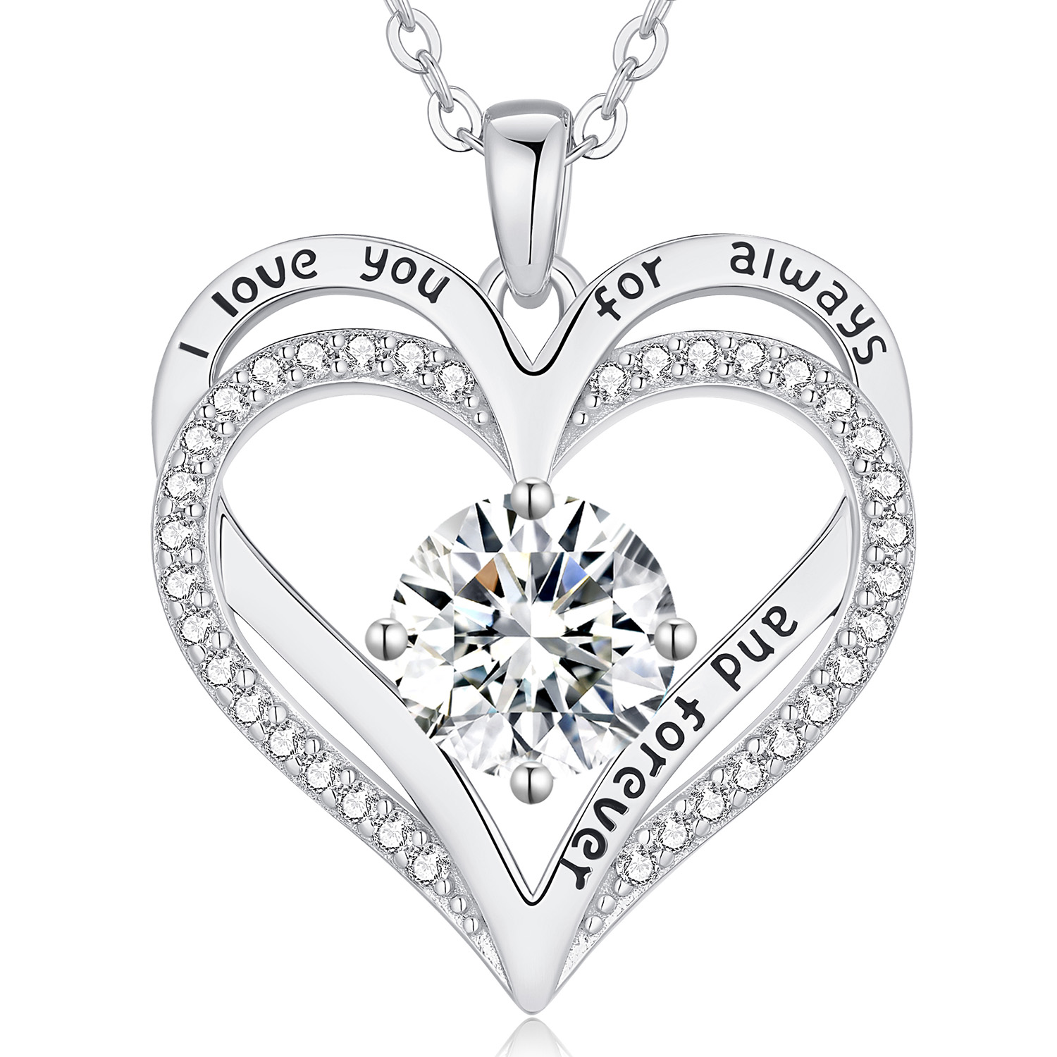 Birthstone Heart necklace for Women, Adjustable Chain 925 Silver Link Birthstone Bracelets, Best Anniversary Birthday Jewelry Gifts for Women Mom Wife Her